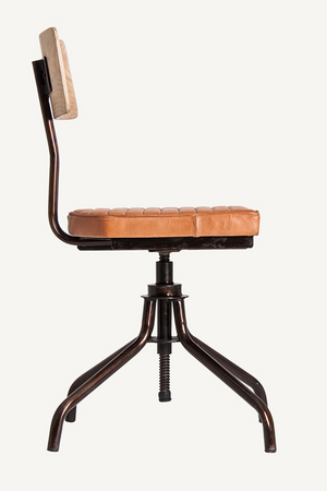 Brown Leather Swivel Chair (2) | Vical Home Stryi | Oroa.com