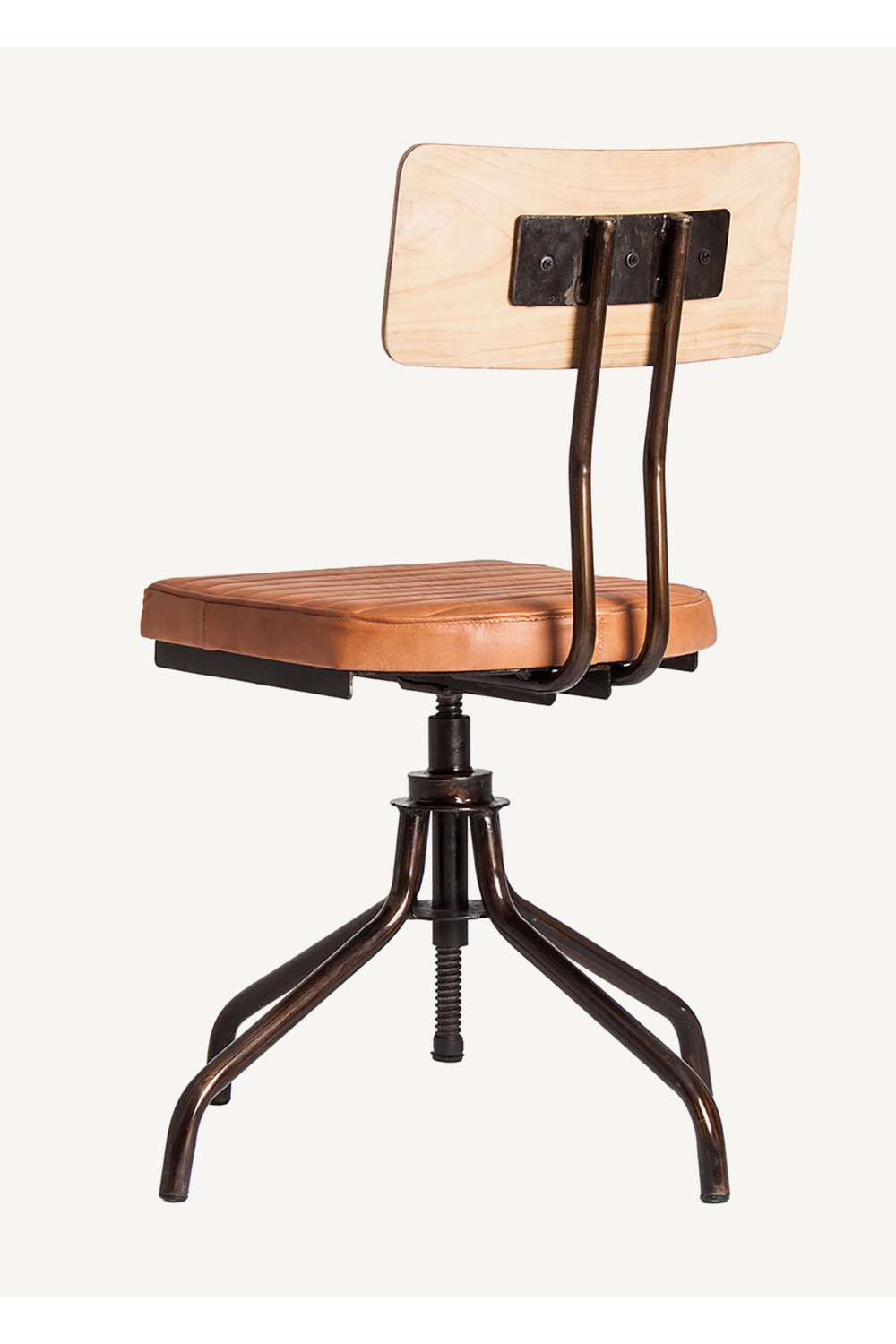 Brown Leather Swivel Chair (2) | Vical Home Stryi | Oroa.com