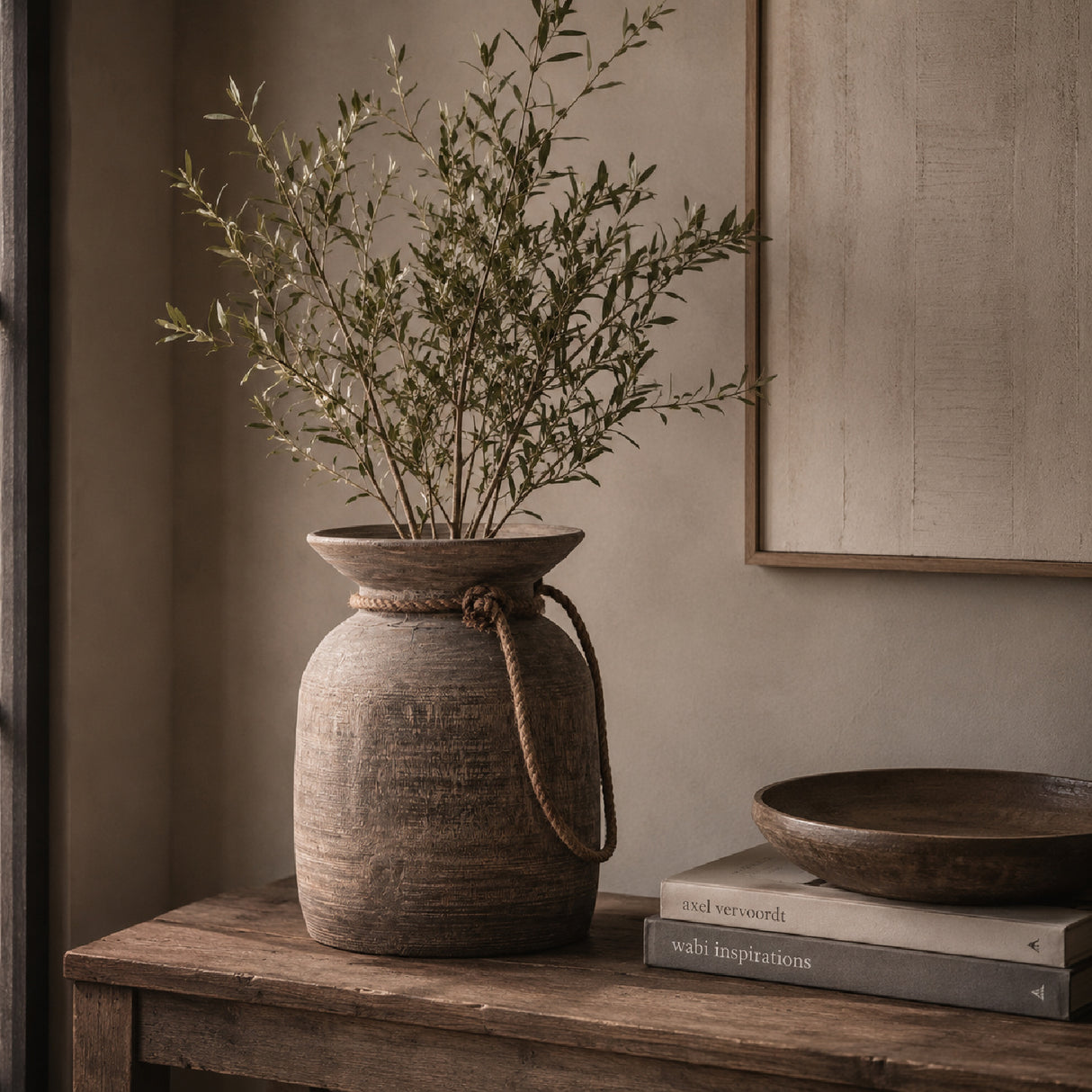   Weathered Teak Wood Vase | Oroa.com