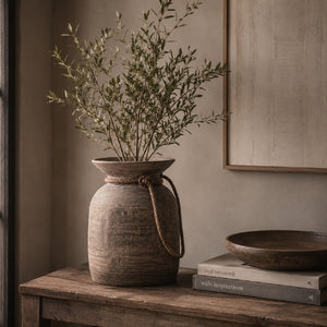   Weathered Teak Wood Vase | Oroa.com