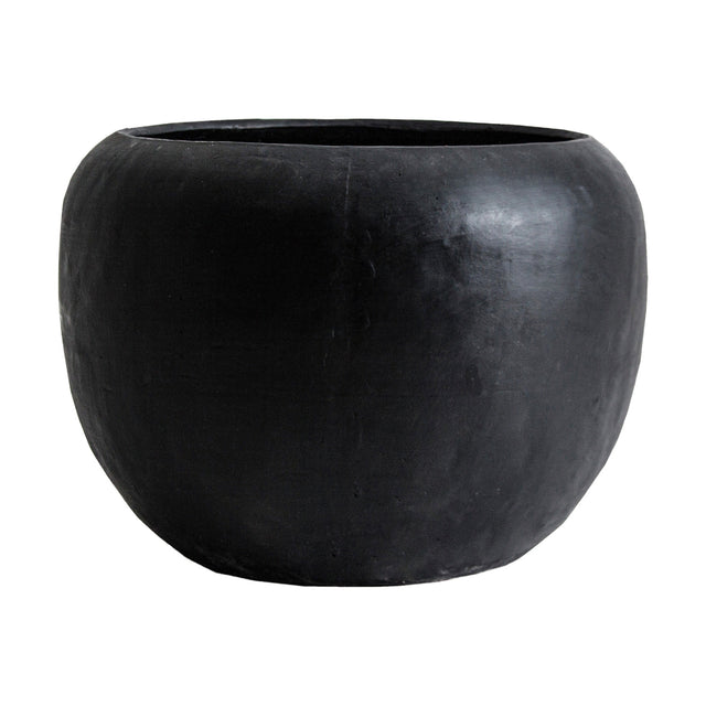 Modern European furniture - Black Terracotta Flower Pot - www.oroa.com