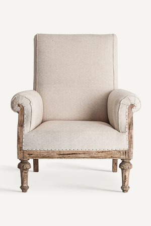 Beige High-Back Lounge Chair | Vical Home Gore | Oroa.com