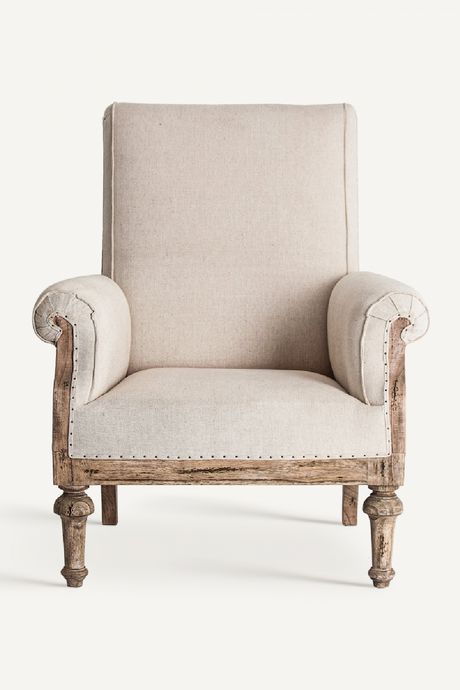 Beige High-Back Lounge Chair | Vical Home Gore | Oroa.com