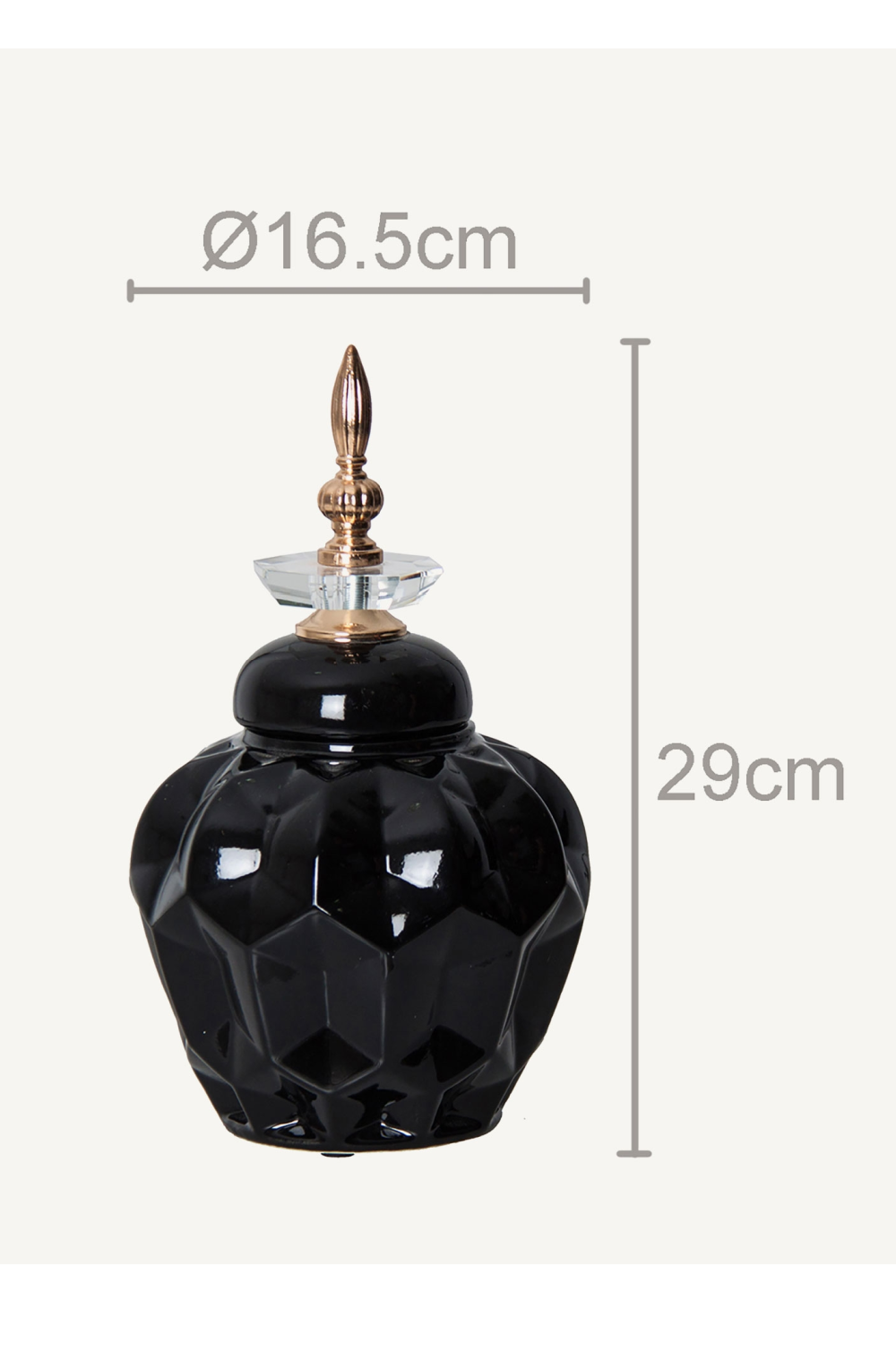 Black Ceramic Oriental Vase S | Vical Home Heyer | Oroa.com