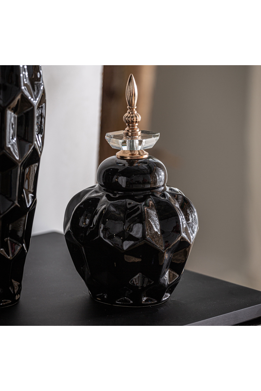 Black Ceramic Oriental Vase S | Vical Home Heyer | Oroa.com