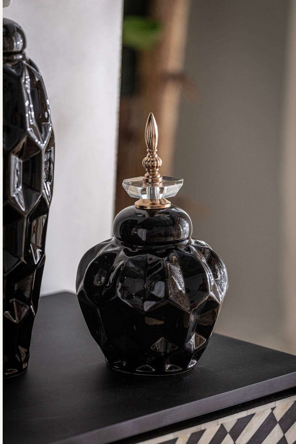 Black Ceramic Oriental Vase S | Vical Home Heyer | Oroa.com