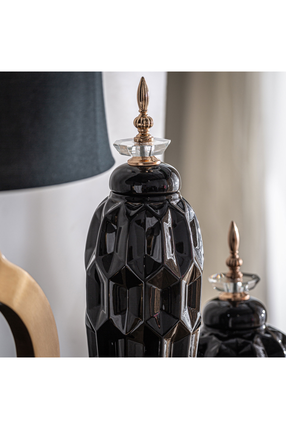 Black Ceramic Oriental Vase L | Vical Home Heyer | Oroa.com