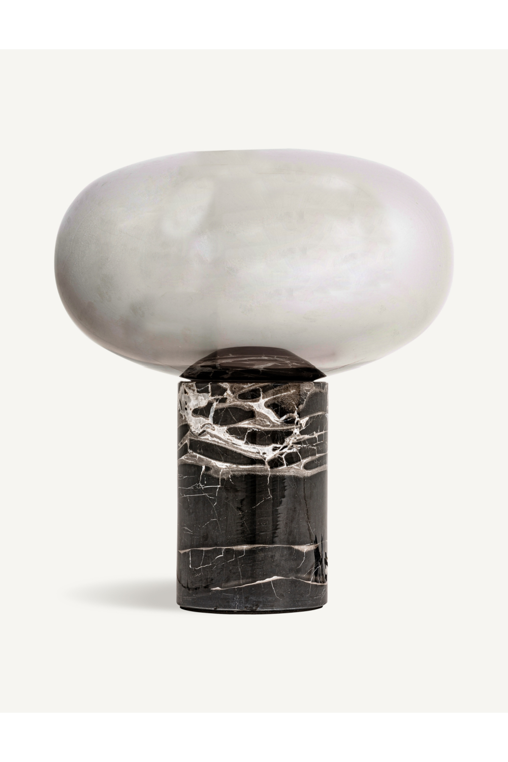 Cylindrical Black Marble Table Lamp M | Vical Home Eira | Oroatrade.com