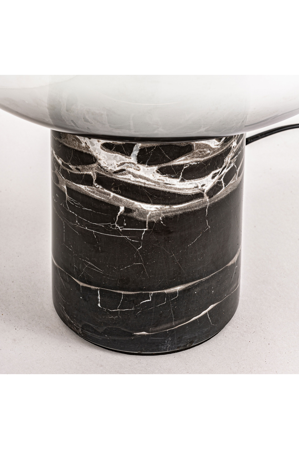 Cylindrical Black Marble Table Lamp M | Vical Home Eira | Oroatrade.com