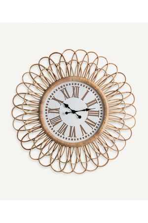 Rattan Floral Clock | Vical Home Ghiare | Oroa.com