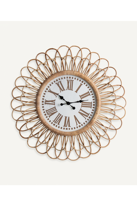 Rattan Floral Clock | Vical Home Ghiare | Oroa.com