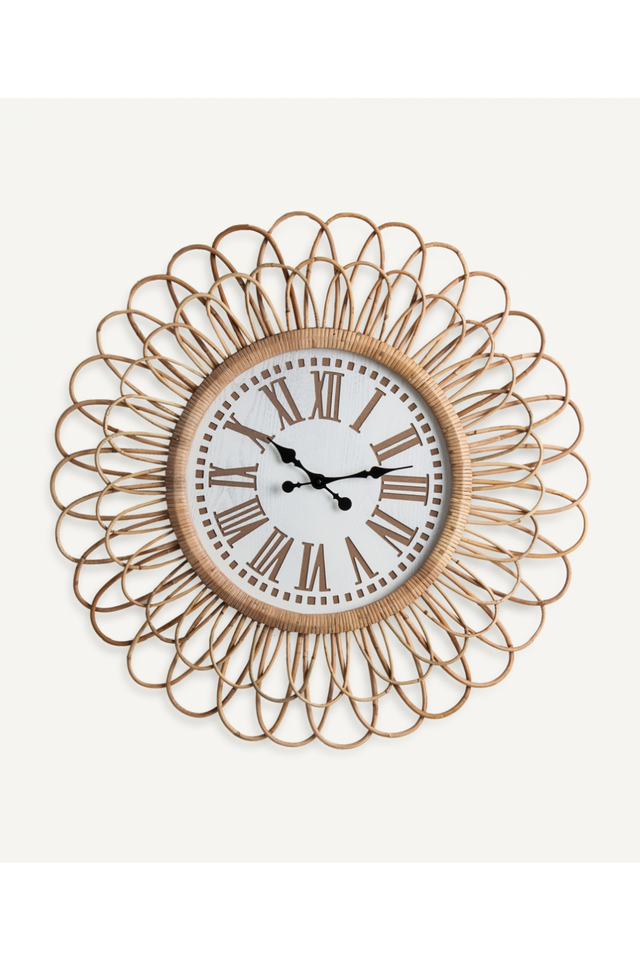 Rattan Floral Clock | Vical Home Ghiare | Oroa.com