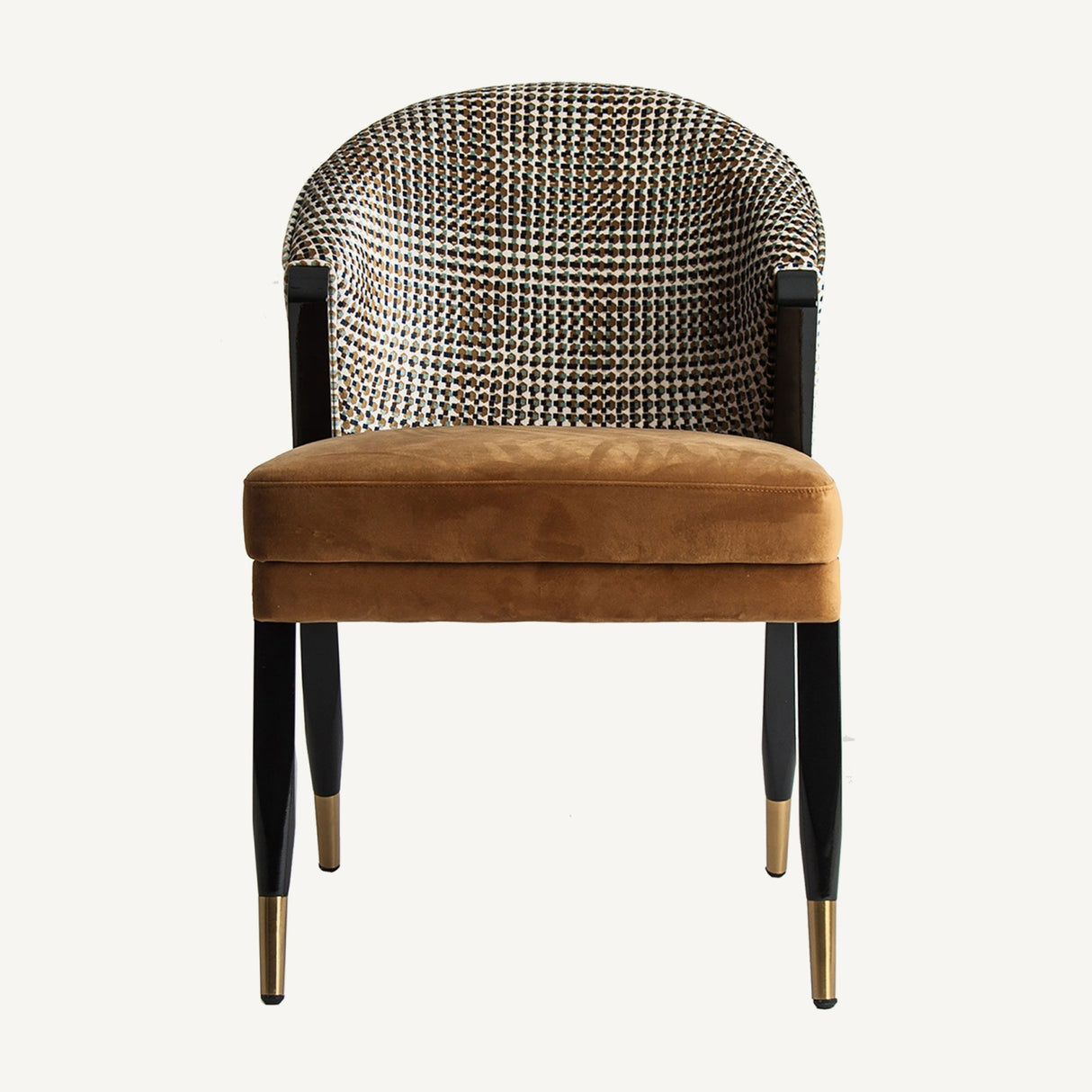 Ocher Velvet Dining Chair | OROA Aurelia - www.oroa.com