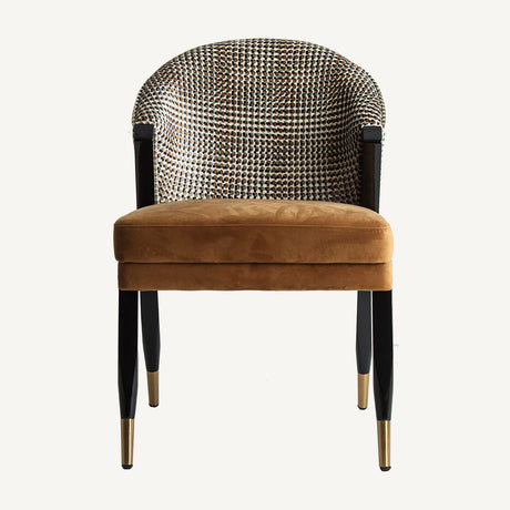 Ocher Velvet Dining Chair | OROA Aurelia - www.oroa.com