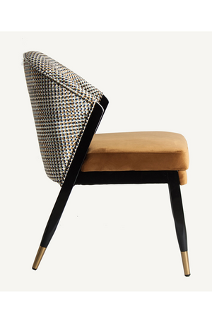 Ocher Velvet Seat Dining Chair | Vical Home Brillon | Oroa.com