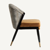 Ocher Velvet Dining Chair | OROA Aurelia - www.oroa.com