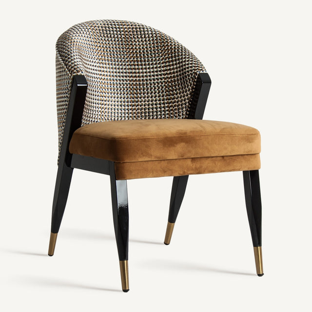 Ocher Velvet Dining Chair | OROA Aurelia - www.oroa.com