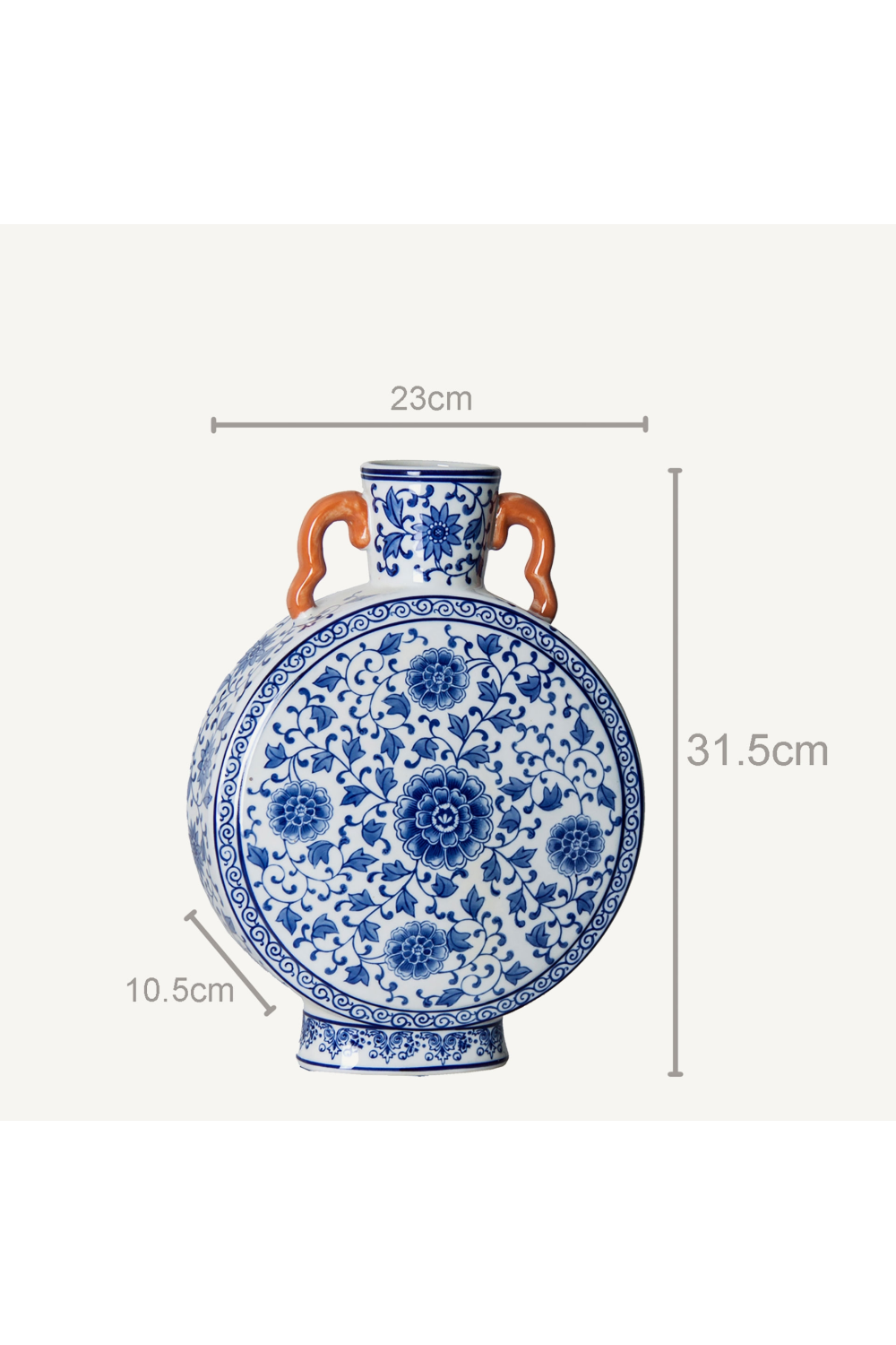 Blue Foliage Ceramic Vase | Vical Home Plitz | Oroa.com