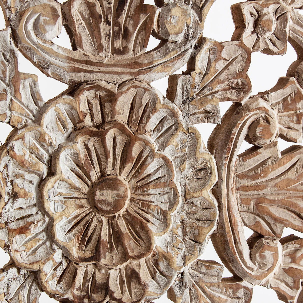  White Carved Wood Wall Art | Oroa.com