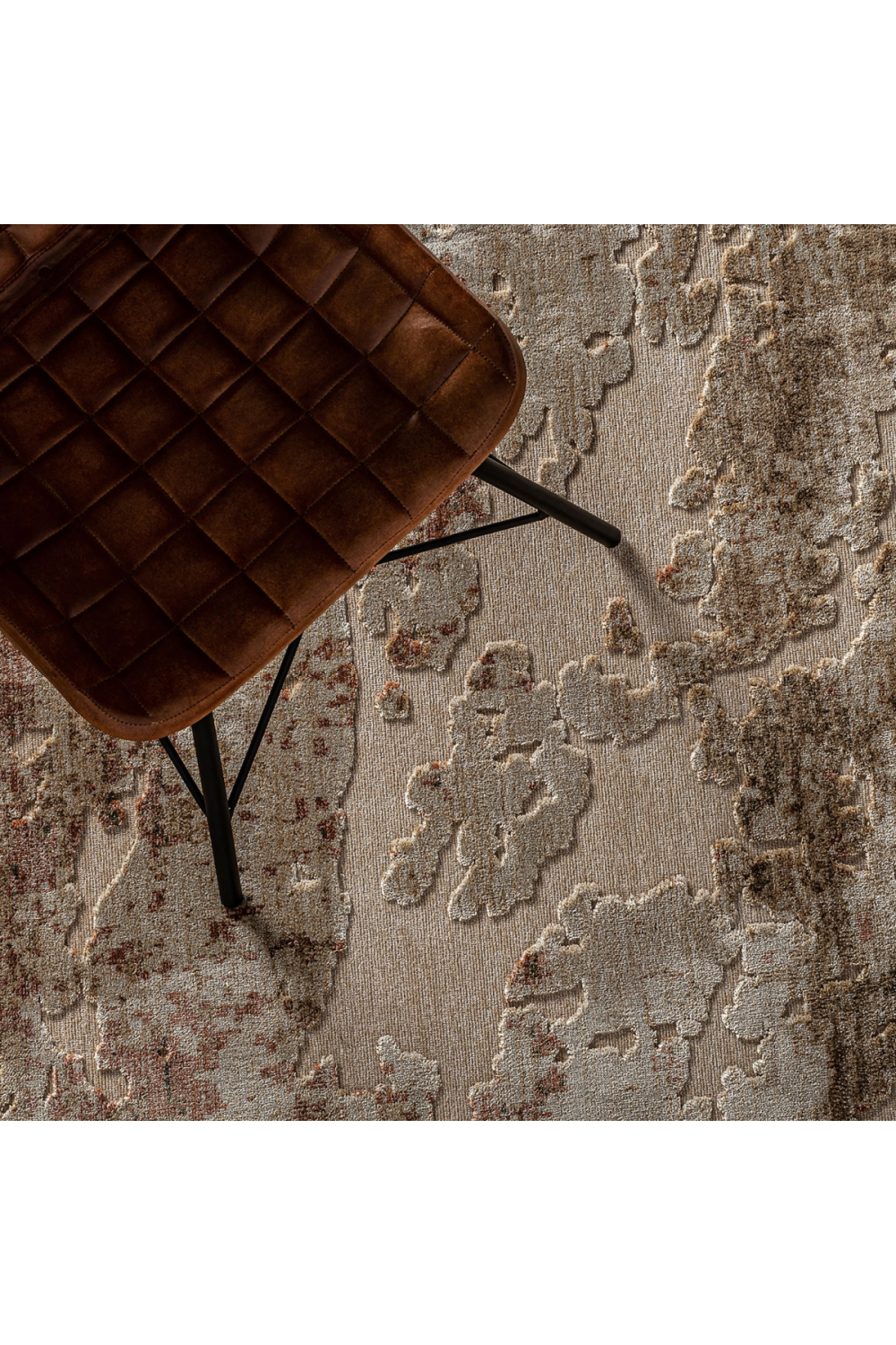 Beige Chenille Rug 9'5" x 6'5" | Vical Home Queen | Oroa.com