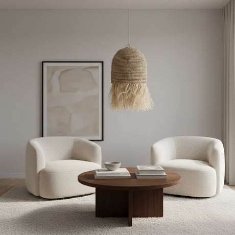   Modern furniture - Natural Fiber Fringed Pendant Light - www.oroa.com | Oroa.com