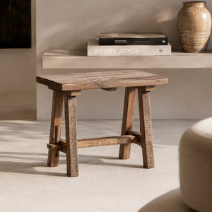   Rustic Wood Stool | Oroa.com