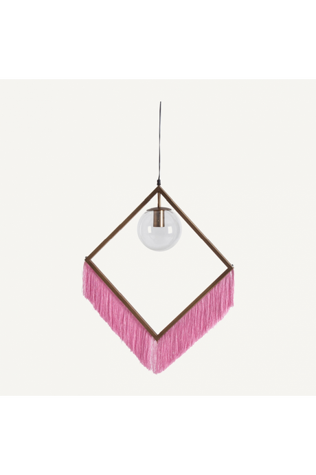   Pink Fringed Pendant Lamp | Oroa.com