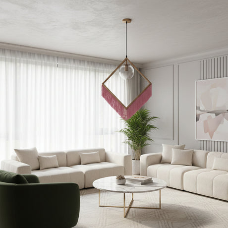   Pink Fringed Pendant Lamp | Oroa.com