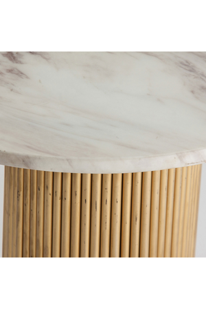 Gold Fluted Pedestal Side Table | Vical Home Coen | Oroa.com