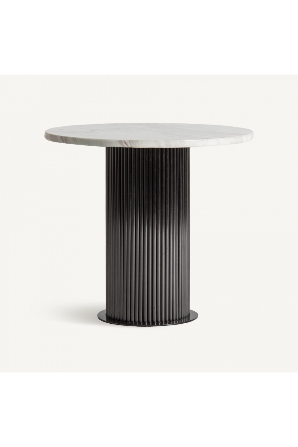 Black Fluted Pedestal Side Table | Vical Home Coen | Oroa.com