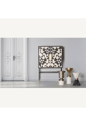   Black & White Marble Side Table | Oroa.com