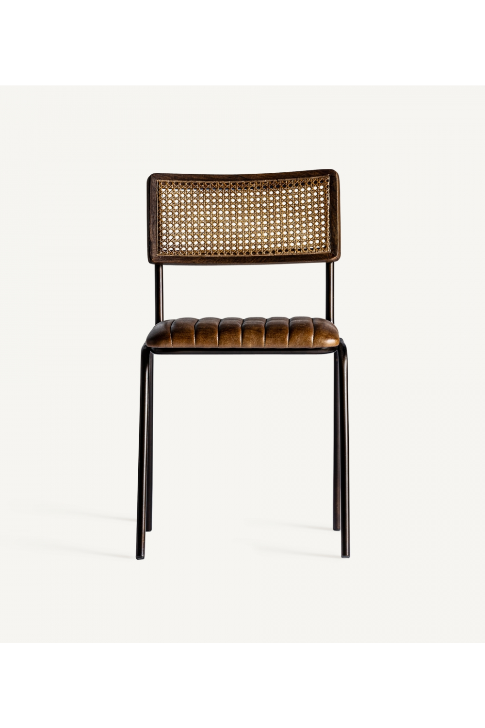 Brown Leather Seat Accent Chair | Vical Home Almstock | Oroatrade.com