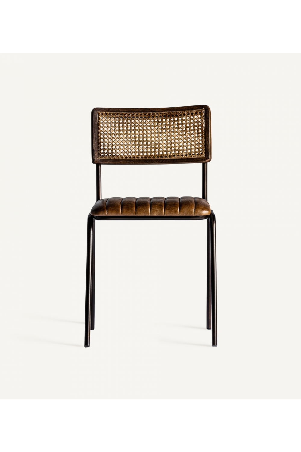 Brown Leather Seat Dining Chair | Vical Home Almstock | Oroa.com