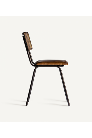 Brown Leather Seat Dining Chair | Vical Home Almstock | Oroa.com