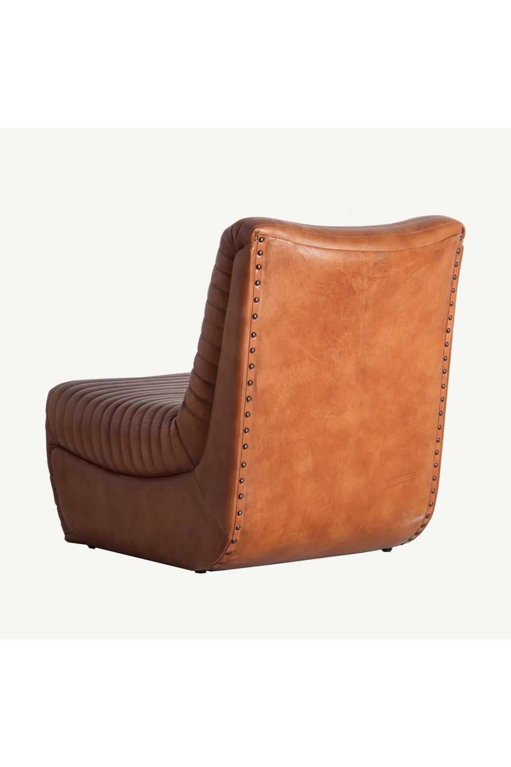 Brown Leather Chanelled Armchair | Vical Home Almstock | Oroatrade.com