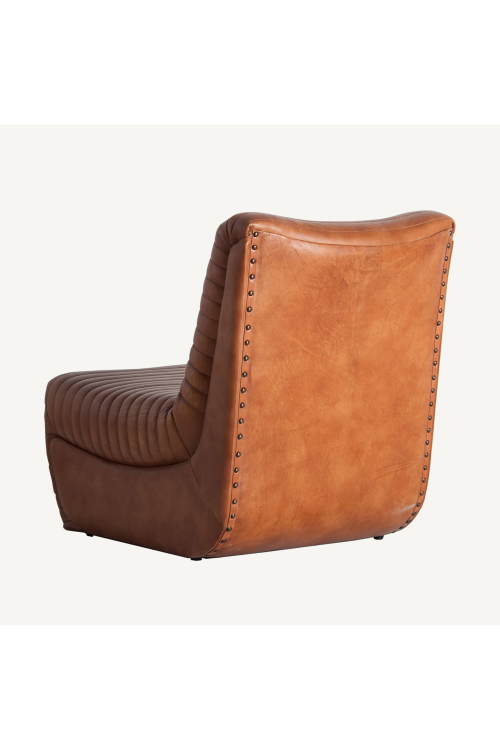 Brown Leather Chanelled Accent | Vical Home Almstock | Oroa.com