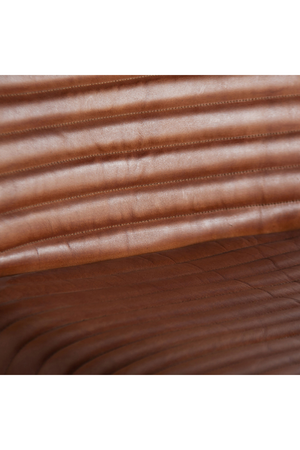 Brown Leather Chanelled Accent | Vical Home Almstock | Oroa.com