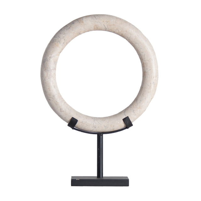 Modern European furniture - Round White Marble Decorative Object - www.oroa.com