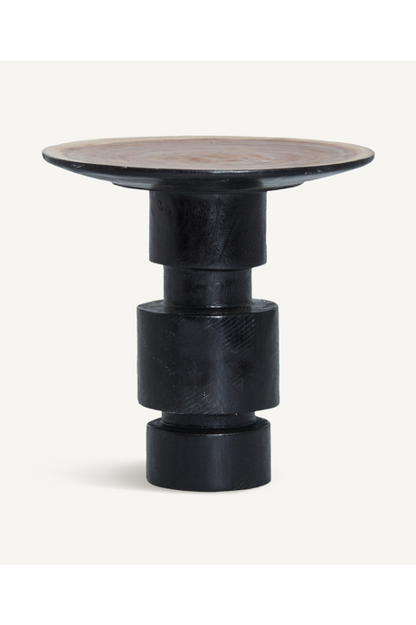 Black Tropical Wood Side Table | Vical Home Sauris | Oroa.com
