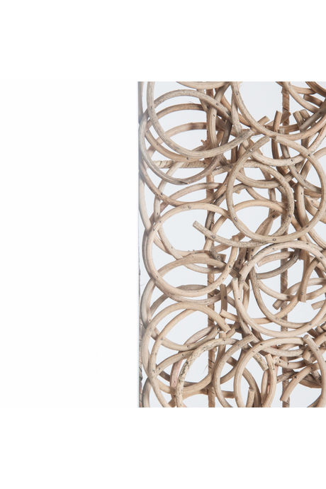 Rattan Rings Rectangular Mirror | Vical Home Lezbur | Oroa.com