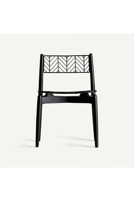 Black Metal Dining Chair (2) | Vical Home Plisse | Oroa.com