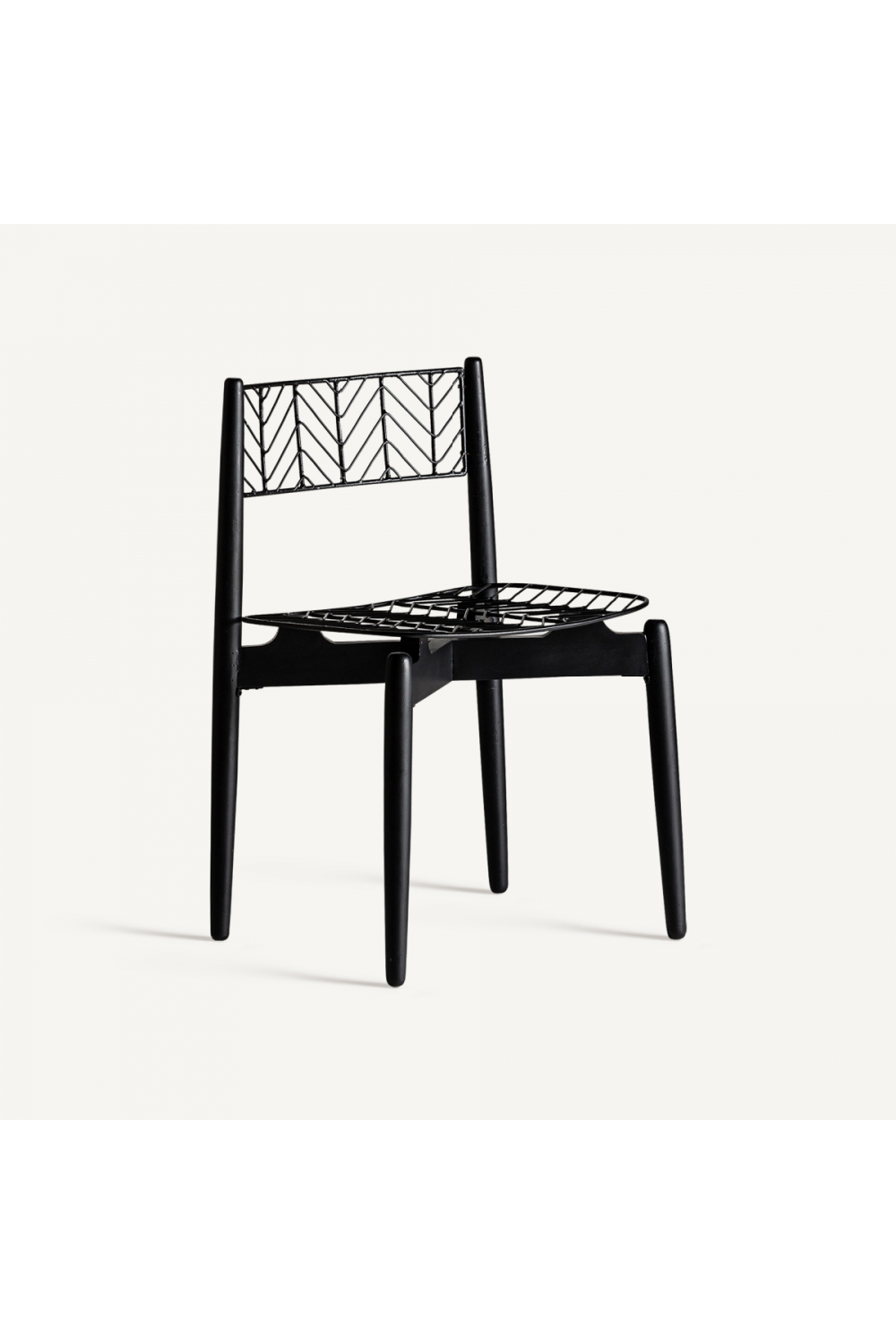 Black Metal Dining Chair (2) | Vical Home Plisse | Oroa.com
