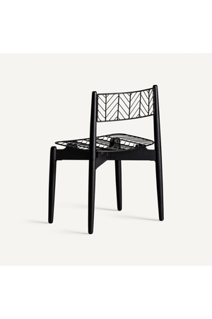 Black Metal Dining Chair (2) | Vical Home Plisse | Oroa.com