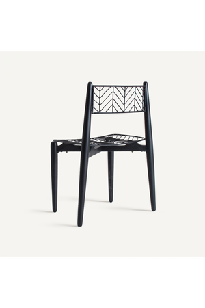 Black Metal Dining Chair (2) | Vical Home Plisse | Oroa.com