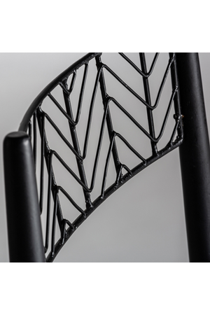 Black Metal Dining Chair (2) | Vical Home Plisse | Oroa.com