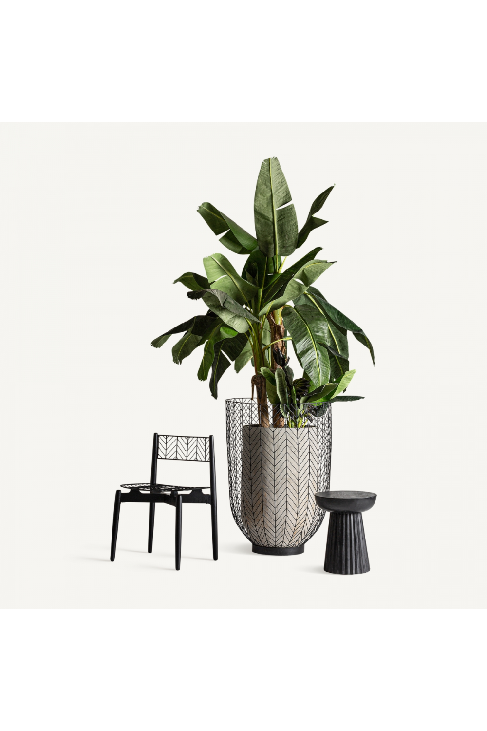 Black Metal Dining Chair (2) | Vical Home Plisse | Oroa.com