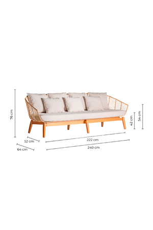 Rattan Pleated Sofa | Vical Home Plissé | Oroa.com