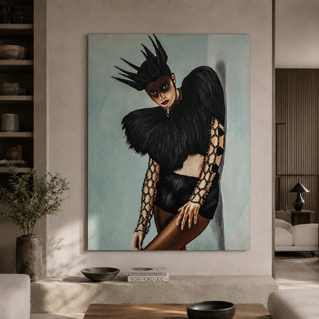   Woman In Black Painting | Oroa.com