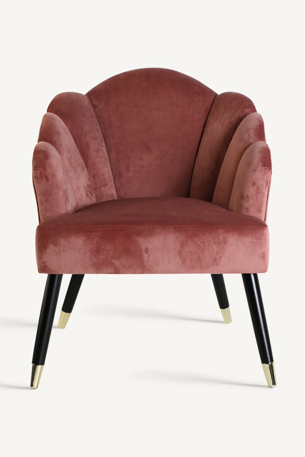 Pink Velvet Scalloped Armchair | Vical Home Setti | Oroatrade.com