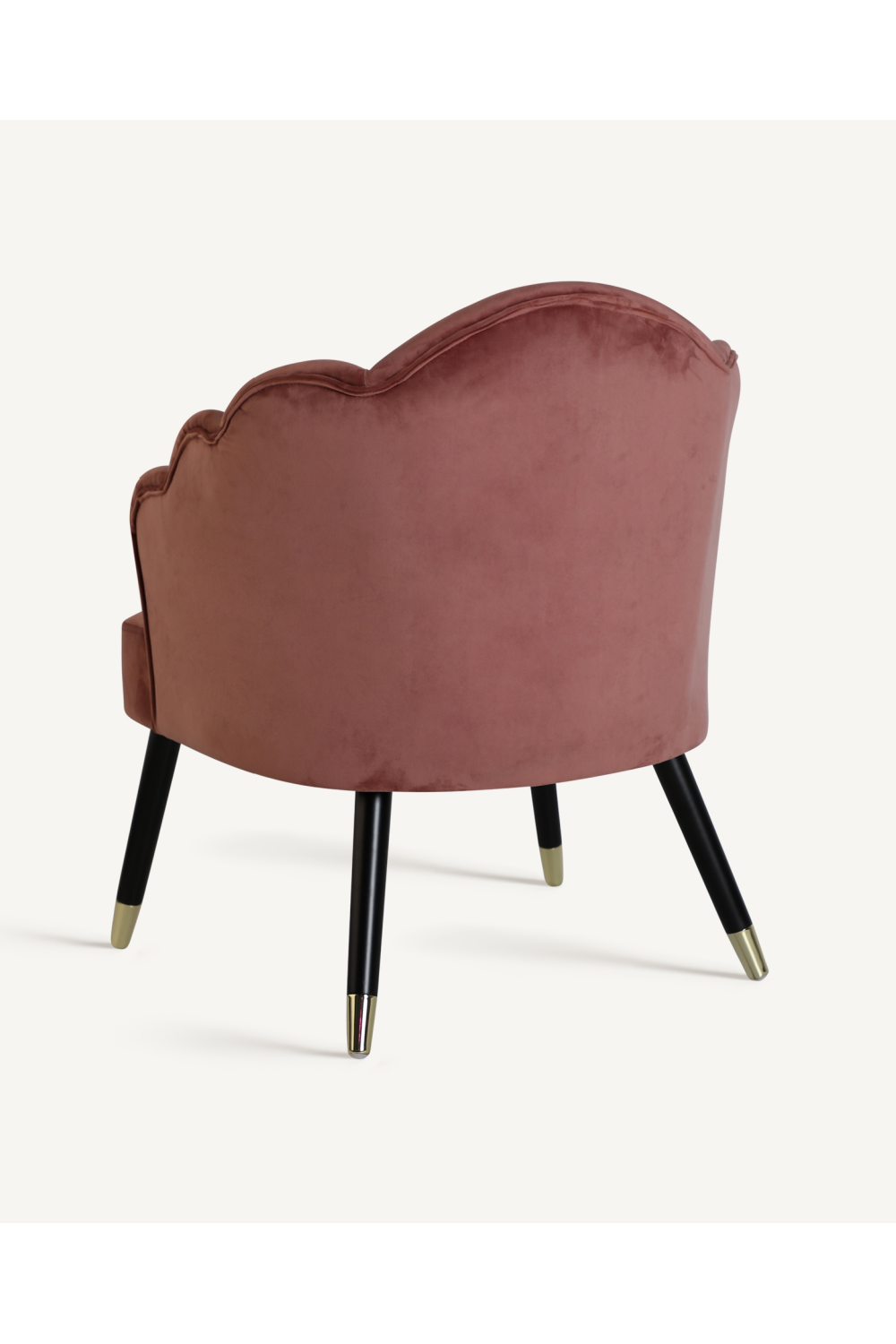 Pink Velvet Scalloped Armchair | Vical Home Setti | Oroatrade.com